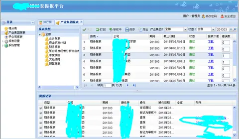 集团报表提报系统截图 1